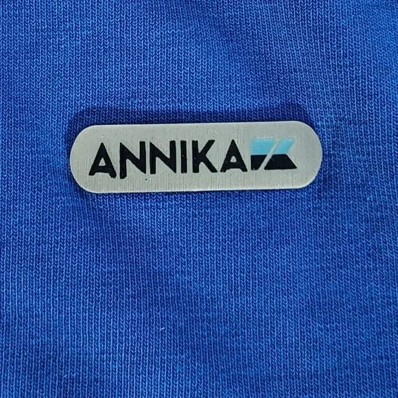 Annika Cutter & Buck Womens Blue & Black/ White Blouse Medium - Picture 11 of 11